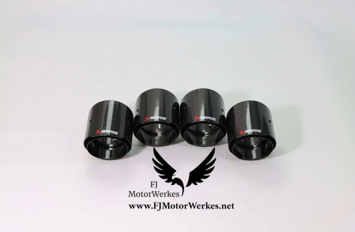 Bmw M3 M4 M2 (G80 G82 G83 G87) Akrapovic AK Carbon Fibre Exhaust Tips X4 BLACK