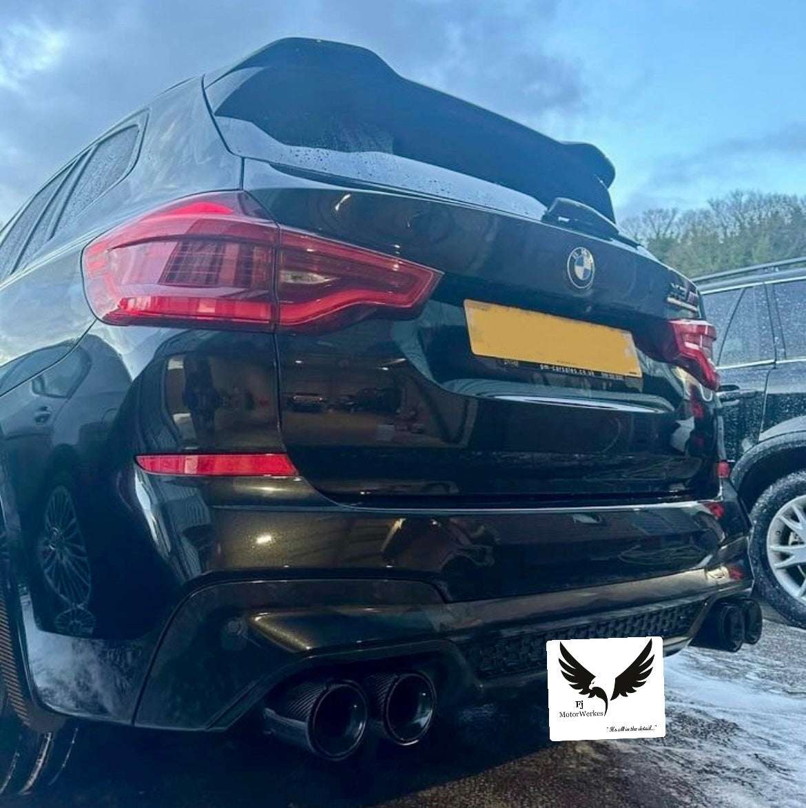 Bmw X3M X4M M Performance Carbon Fibre Exhaust Tips Direct Fit X3mc X4mc F98 F97 Black
