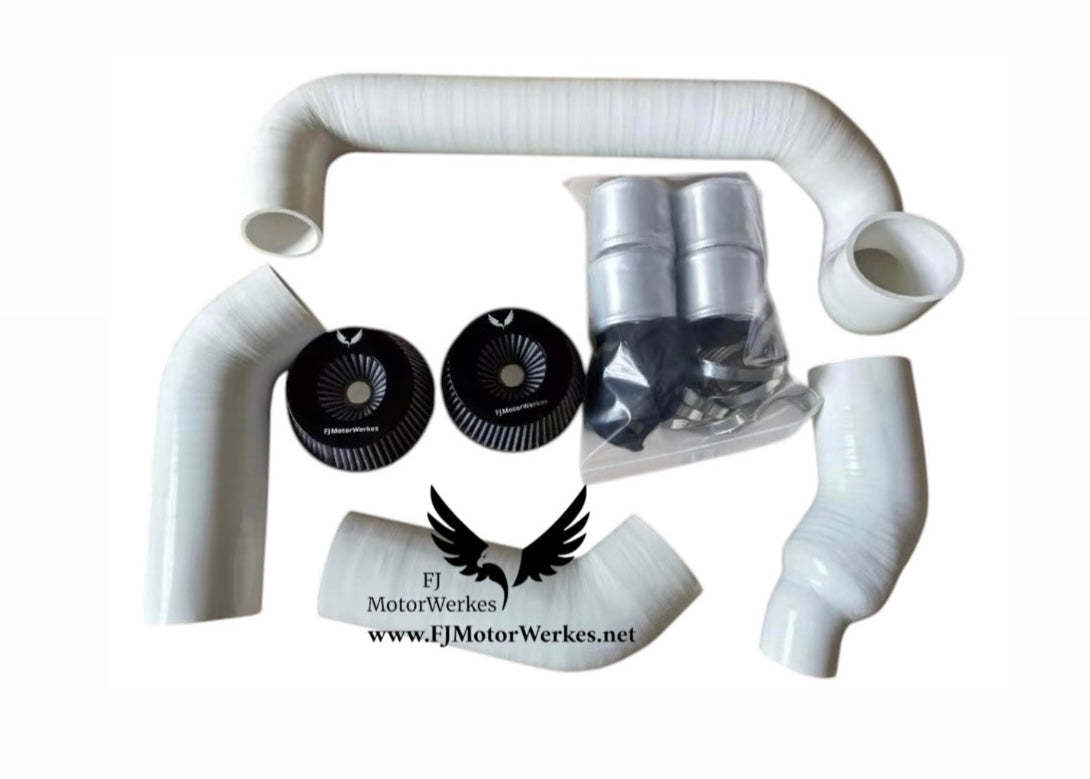 BMW M2 M3 M4 M5 M6 M8 X3M X4M X5M X6M B58 Front mount air intakes kit - Inc Rain covers