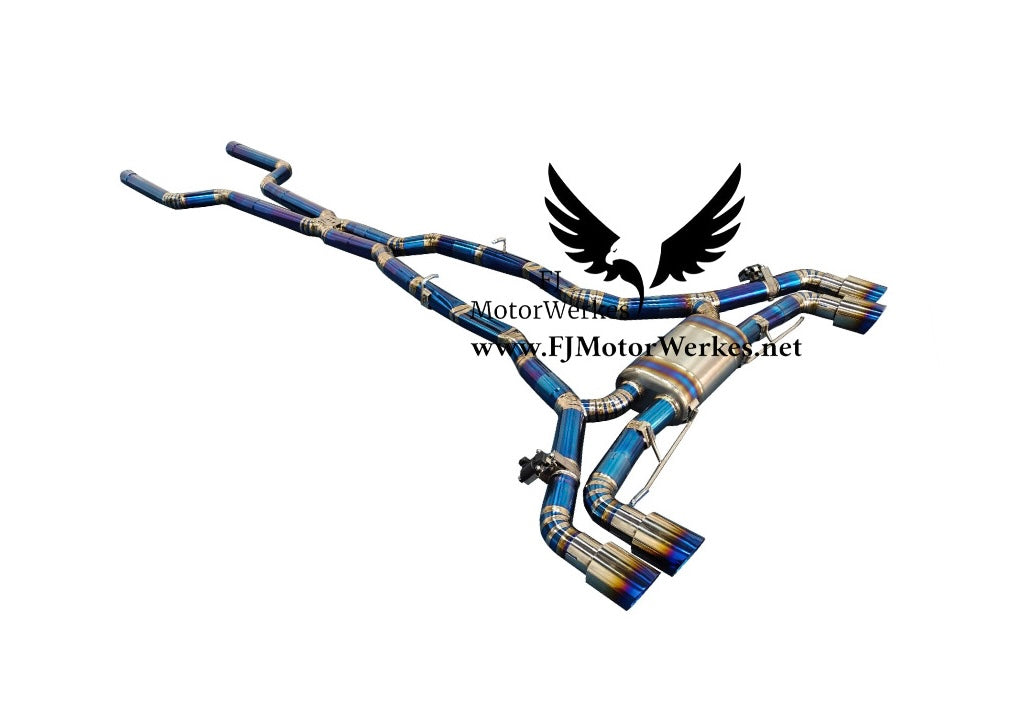 Bmw X5M X6M F95 F96 Titanium Full Catback exhaust system Pre Lci + Lci