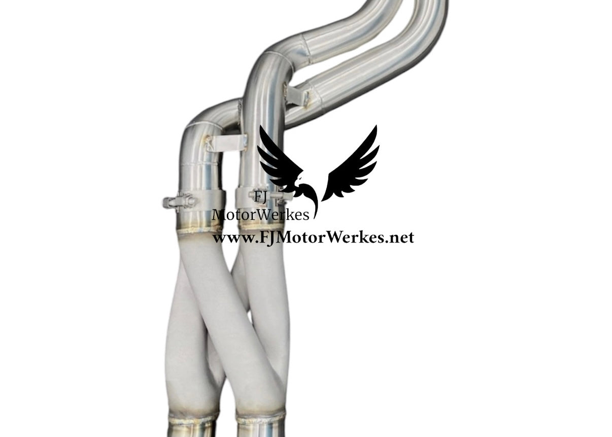 Bmw M3 F80 M4 F82 F83 (S55) Z MIDPIPE Equal Length Midpipe Catback Exhaust System stainless steel - With underbody BRACE