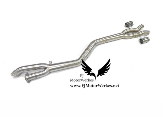 BMW X3M Comp X4M Comp LCI Stainless Steel Single Mid Pipe exhaust