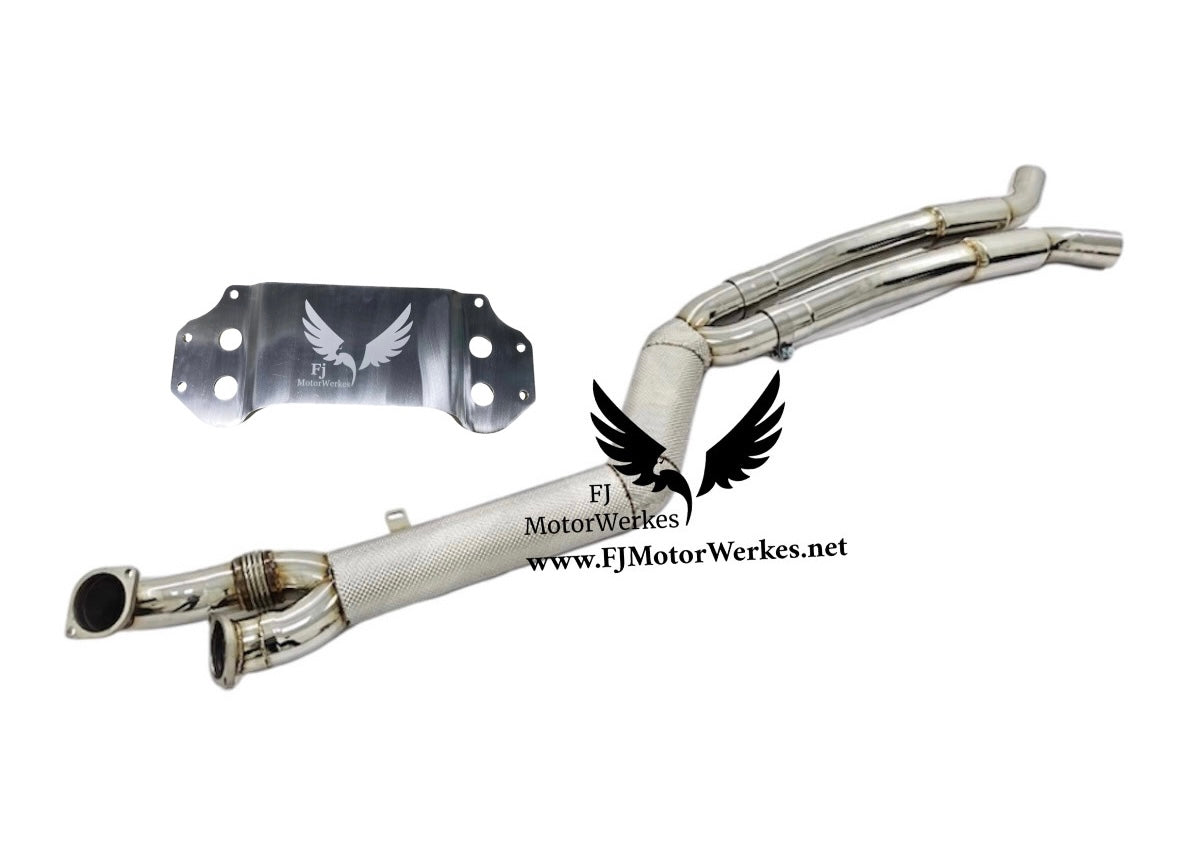 BMW M3/M4 4” SINGLE MIDPIPE – HIGH FLOW STAINLESS STEEL | G80 G81 G82 G83
By FJ MotorWerkes – Engineered for Performance

Take your G8X M3 or M4 to the next level with our premium 4” Single Midpipe, built to deliver serious performance and sound without compromise.

Product Highlights:
	•	Full 4” stainless steel construction – strong, durable, and corrosion-resistant
	•	High-flow design – unlocks power, improves throttle response, and deepens exhaust tone
	•	Centre section heat-shielded – protects