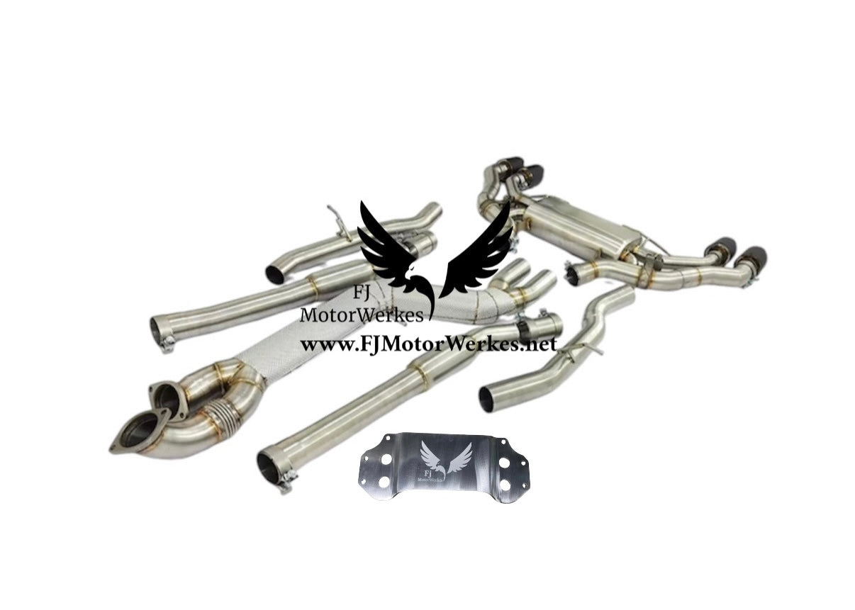 Bmw M3 M4 Exclusive 4 inch Performance Valved CatBack Exhaust System - With Extended Brace G80 G81 G82 G83