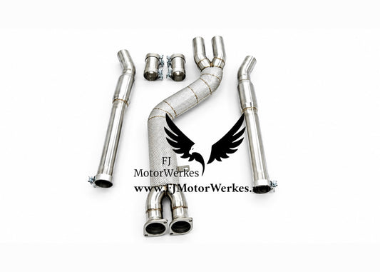 Bmw X3M X4M 2019+ Models only - HIGHFLOW 4” BIGBOY Single Midpipe Stainless Steel