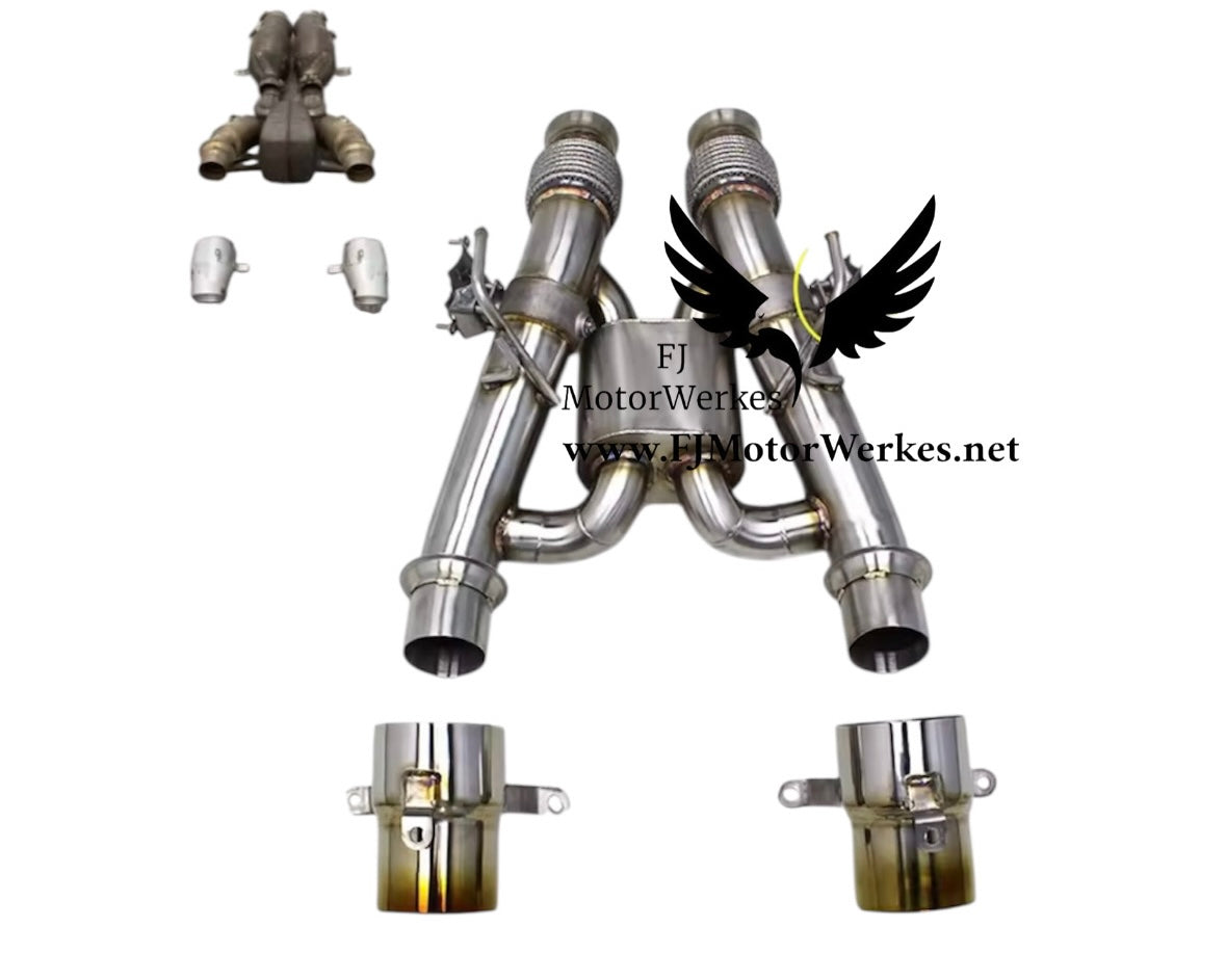 McLaren Artura 2022+ FJ Motorwerkes Stainless Steel Cat-Back Valved Exhaust System