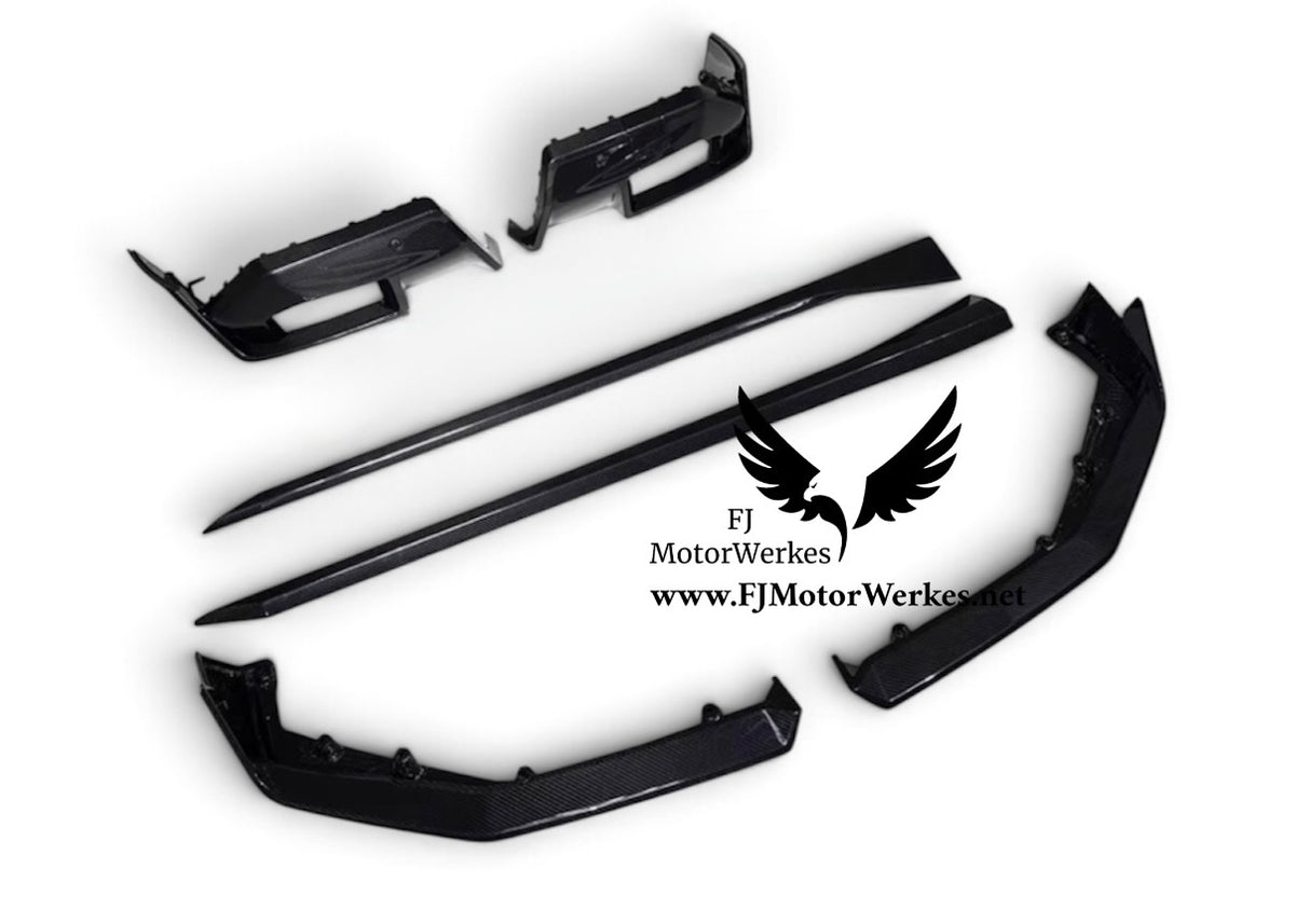 Bmw M5 G90 G99 Full Carbon Fibre Kit M Performance Style - Splitter, Side Skirts & Diffuser