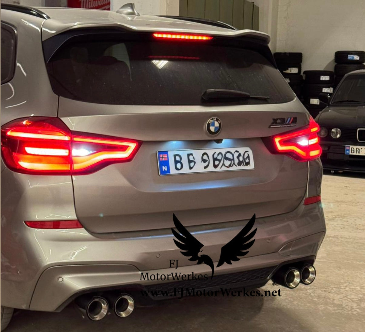 Bmw X3M X4M M Performance  Carbon Fibre Exhaust Tips Direct Fit X3mc X4mc F98 F97 Silver