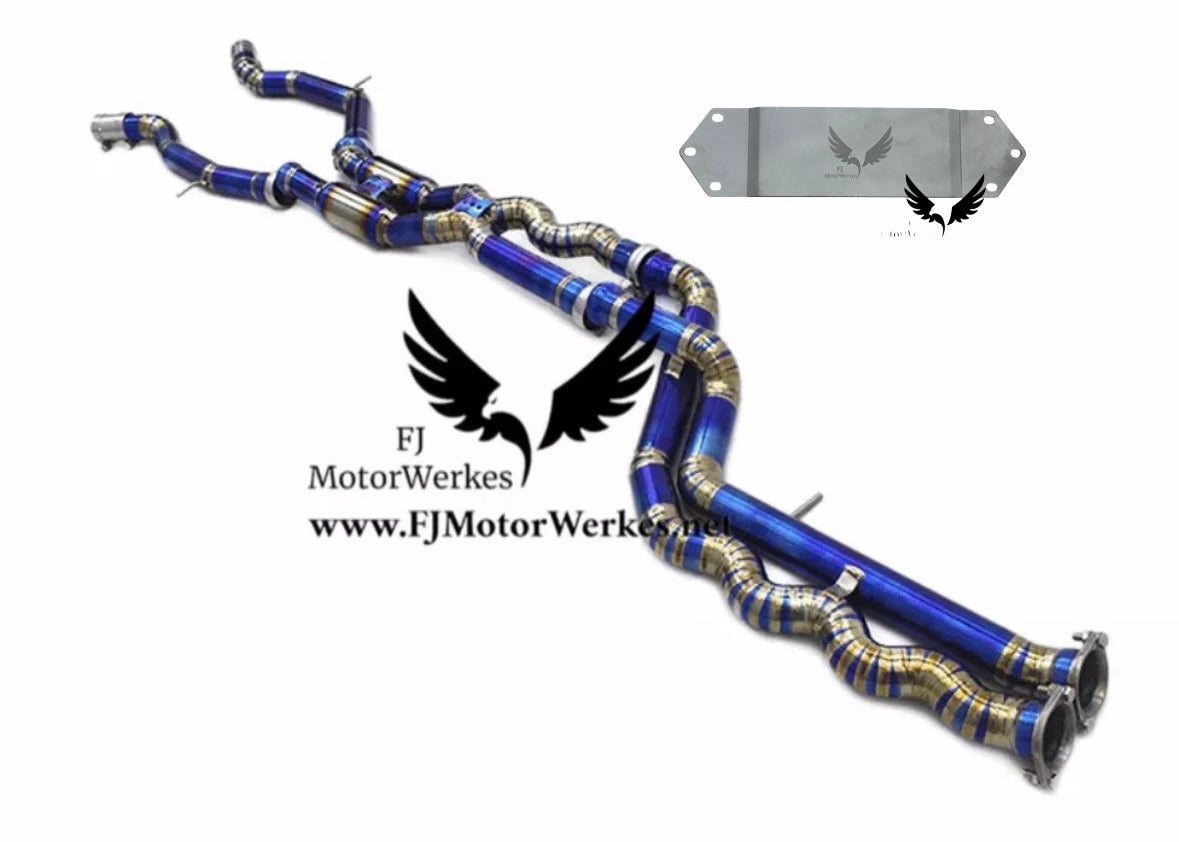 Bmw M3 F80 M4 F82 M4 F83 Equal Length Midpipe Exhaust in TITANIUM - With Brace