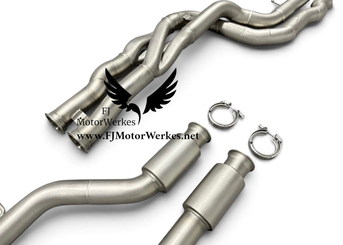 Bmw M3 F80 M4 F82 F83 (S55) Z MIDPIPE Equal Length Midpipe Catback Exhaust System stainless steel - With underbody BRACE