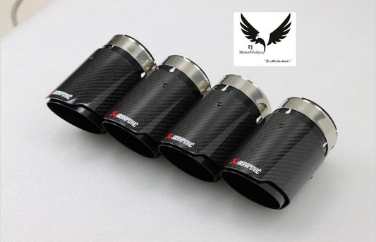 Bmw X3M X4M AK AKRAPOVIC Exhaust Tips Direct Fit X3mc X4mc F98 F97 - Black on Black