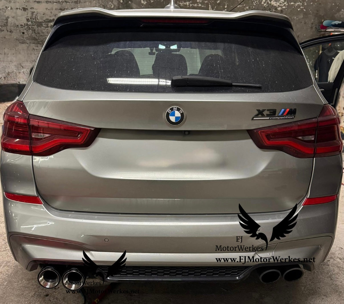 Bmw X3M X4M M Performance  Carbon Fibre Exhaust Tips Direct Fit X3mc X4mc F98 F97 Silver