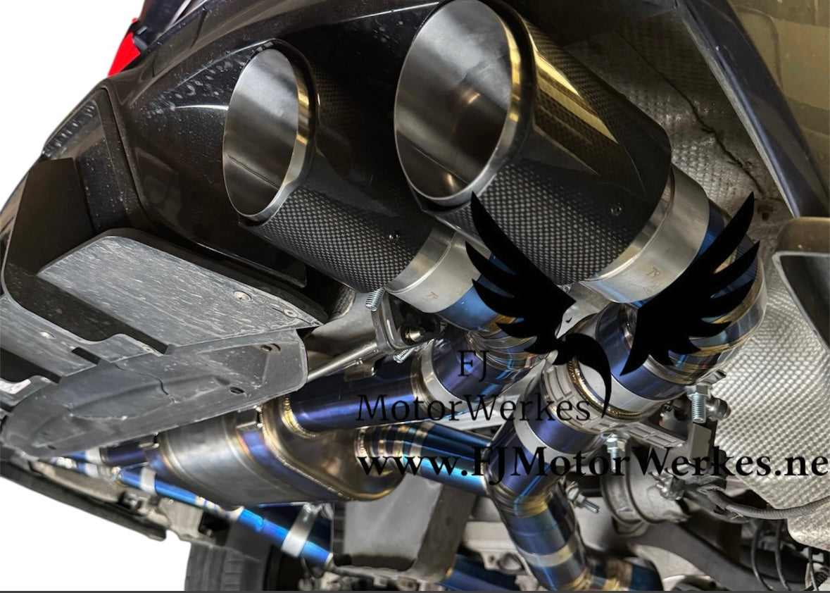 Bmw X5M X6M F95 F96 Titanium Full Catback exhaust system Pre Lci + Lci