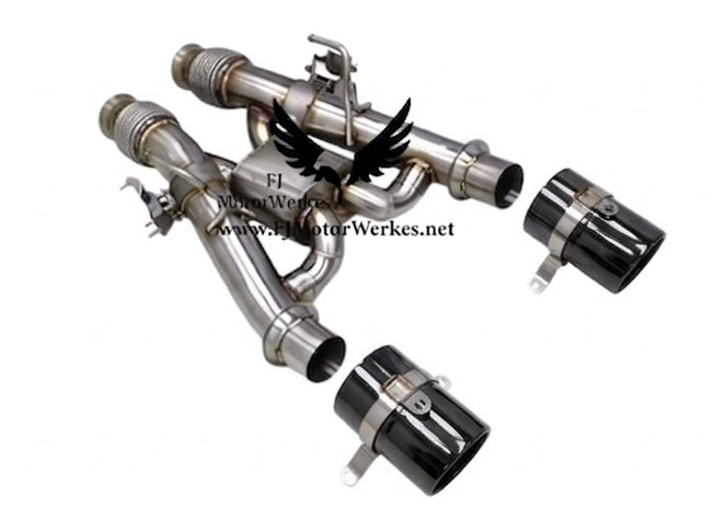 McLaren Artura 2022+ FJ Motorwerkes Stainless Steel Cat-Back Valved Exhaust System