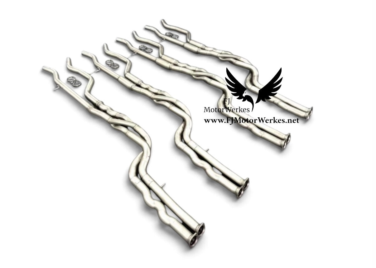 Bmw M3 F80 M4 F82 F83 (S55) Z MIDPIPE Equal Length Midpipe Catback Exhaust System stainless steel - With underbody BRACE