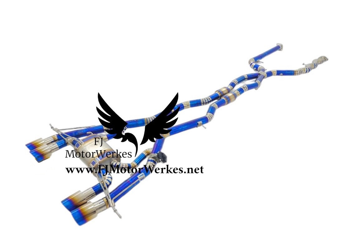 FJ Motorwerkes BMW M3 M4 G80 G81 G82 G83 Titanium Valved Catback Exhaust System inc Equal Length Midpipe