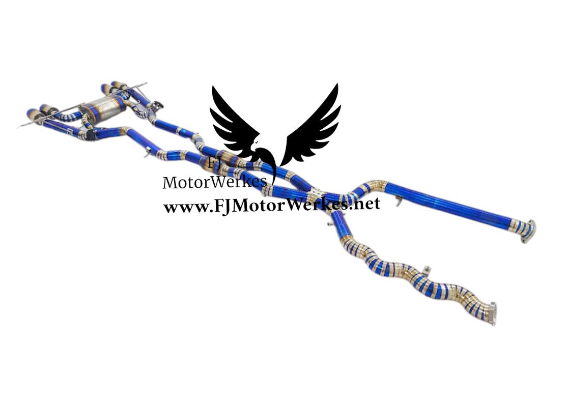 FJ Motorwerkes BMW M3 M4 G80 G81 G82 G83 Titanium Valved Catback Exhaust System inc Equal Length Midpipe