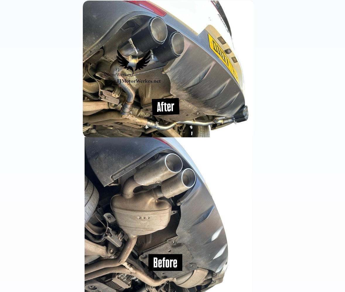 Porsche Macan S - Turbo - GTS 2.0/2.9/3.0 muffler delete slip on exhaust 2014 - 2017