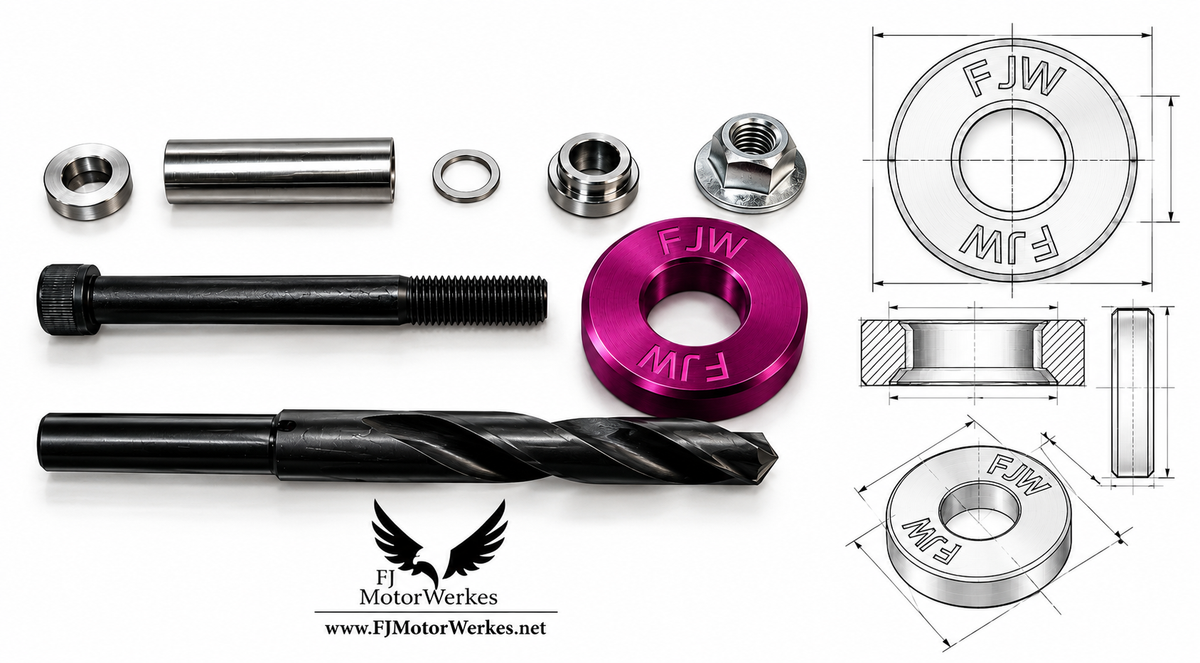 Bmw X3M F97 X4M F98 Rear Differential Bush Bolt Collar Upgrade, Complete Diff Kit Exclusive Fj Motorwerkes