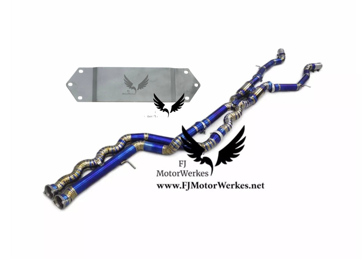 Bmw M3 F80 M4 F82 M4 F83 Equal Length Midpipe Exhaust in TITANIUM - With Brace