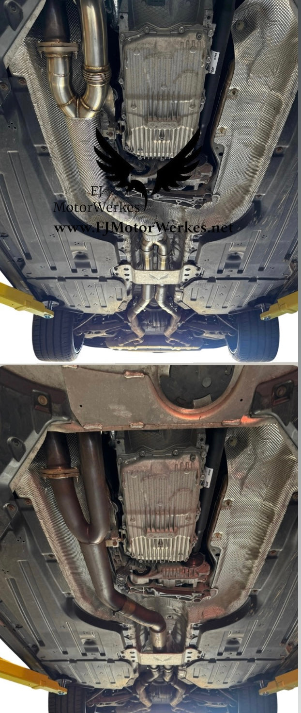 Bmw M2 M3 M4 HIGHFLOW 4” Single Midpipe Stainless Steel High Flow Inc Exhaust Brace G80 G81 G82 G83 G87