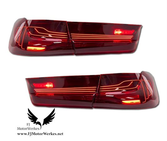 BMW 3 Series G20 G80 M3 GTS Oled laser Gts Csl Rear tail lights - Cherry Red or Smoked