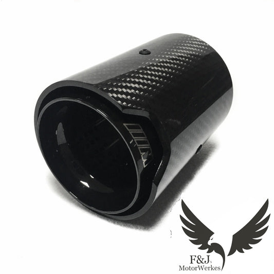 BMW M2 M3 M4 M5 M6 X5M X6M Carbon Fibre M Performance Exhaust Tips F80 F82 F10 BLACK X1 SINGLE