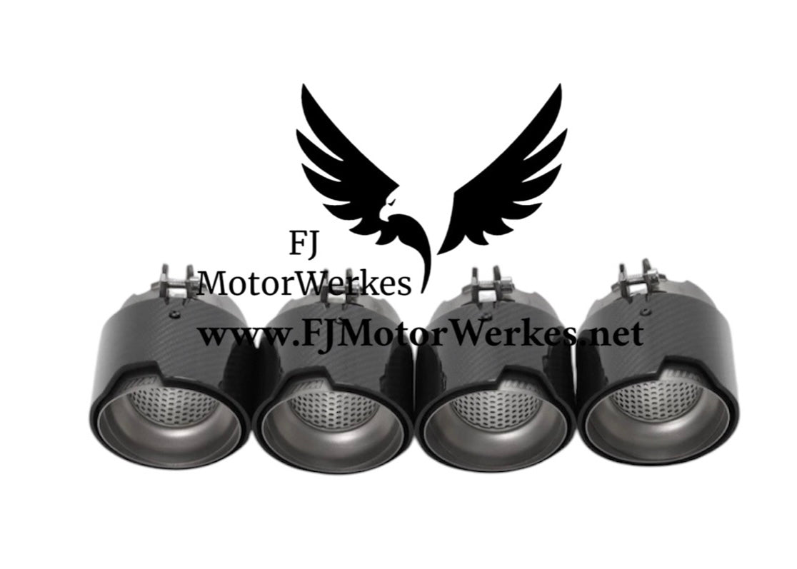 FJ MotorWerkes Bmw M Performance Carbon Fibre Exhaust Tips X5M X6M F95 F96 Comp