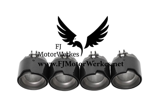 FJ MotorWerkes Bmw M Performance Carbon Fibre Exhaust Tips X5M X6M F95 F96 Comp