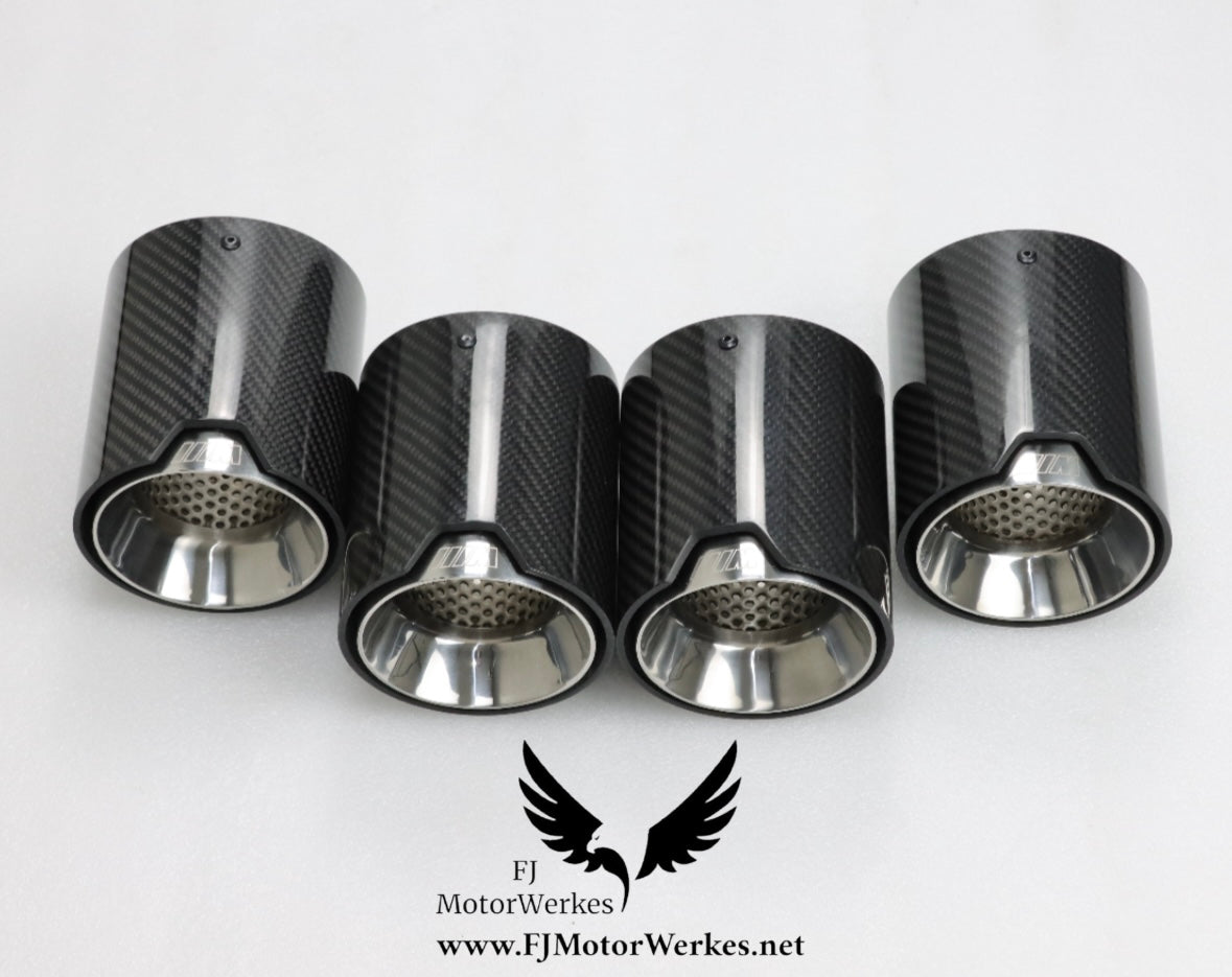 Bmw X5M X6M M Performance  Exhaust Tips Direct Fit F95 F96 Silver 2019+