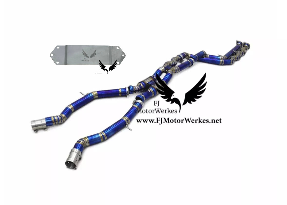 Bmw M3 F80 M4 F82 M4 F83 Equal Length Midpipe Exhaust in TITANIUM - With Brace