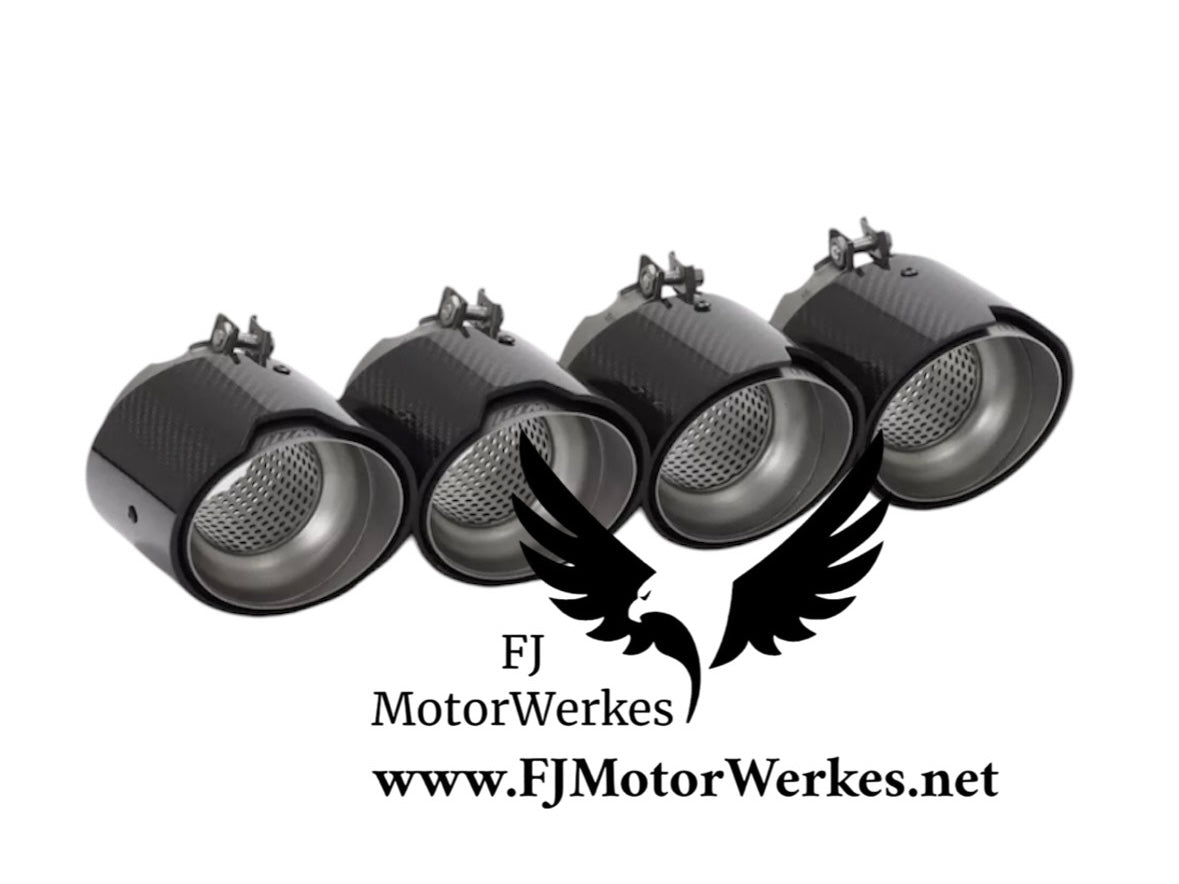 FJ MotorWerkes Bmw M Performance Carbon Fibre Exhaust Tips X5M X6M F95 F96 Comp