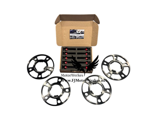 Porsche 911 992 Lightweight Forged Wheel Spacers 12mm Front & Rear Inc extended bolts