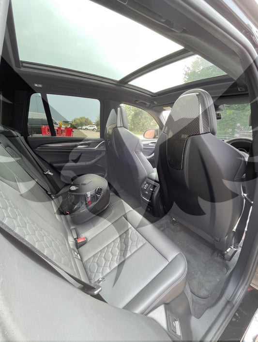 Carbon Fibre Seat Back Cover Trims BMW G80 M3 G82 M4 F97 X3M F98 M8 F91 F92 F93