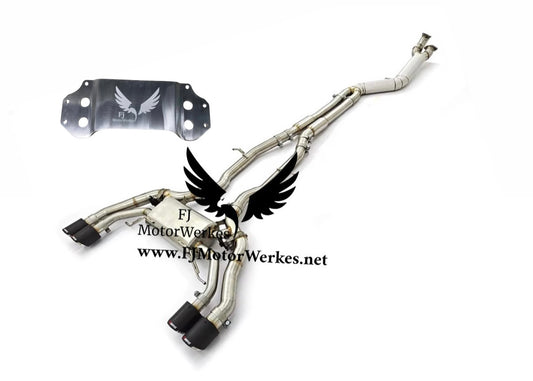 Bmw M3 M4 Exclusive 4 inch Performance Valved CatBack Exhaust System - With Extended Brace G80 G81 G82 G83