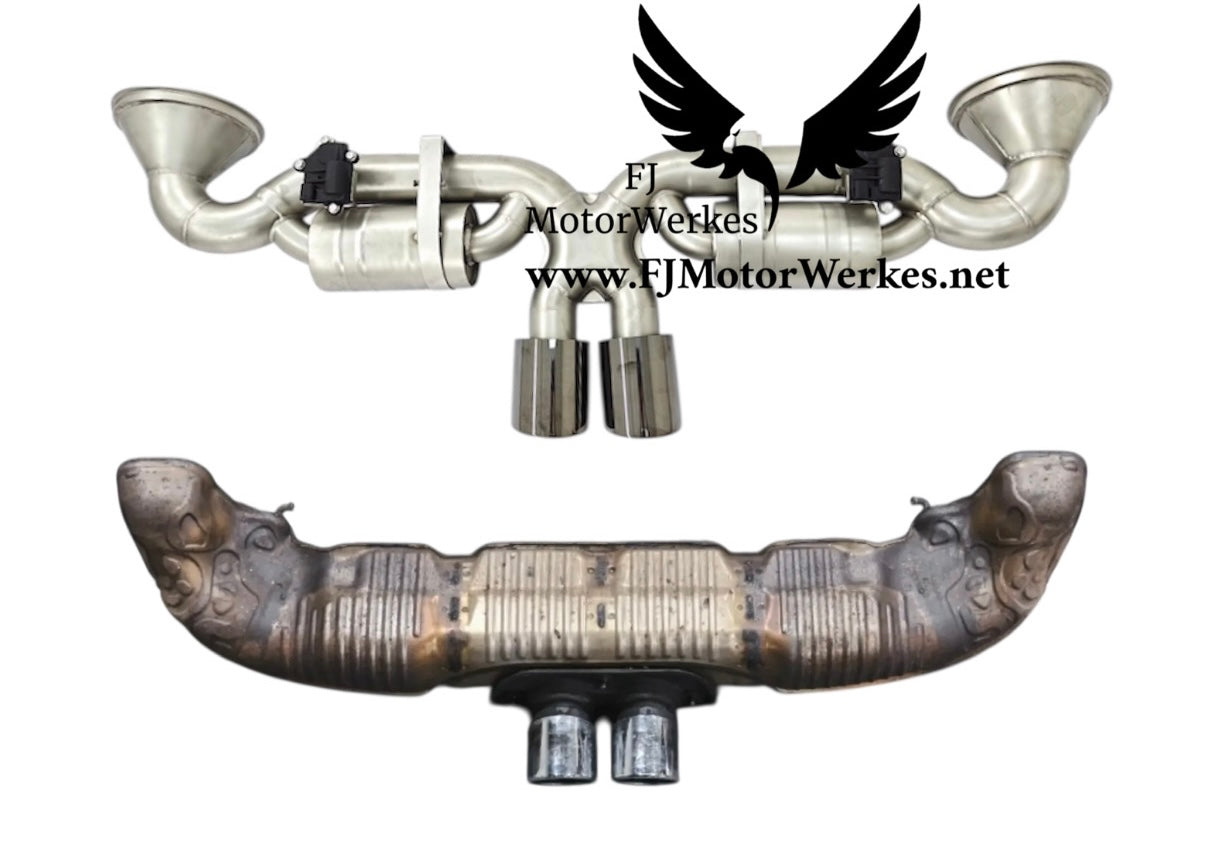 Porsche 911 992 GT3 GT3RS Valved catback exhaust system Xpipe dual mufflers