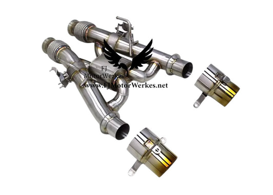McLaren Artura 2022+ FJ Motorwerkes Stainless Steel Cat-Back Valved Exhaust System