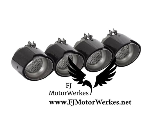 FJ MotorWerkes Bmw M Performance Carbon Fibre Exhaust Tips X3M X4M F97 F98 Comp