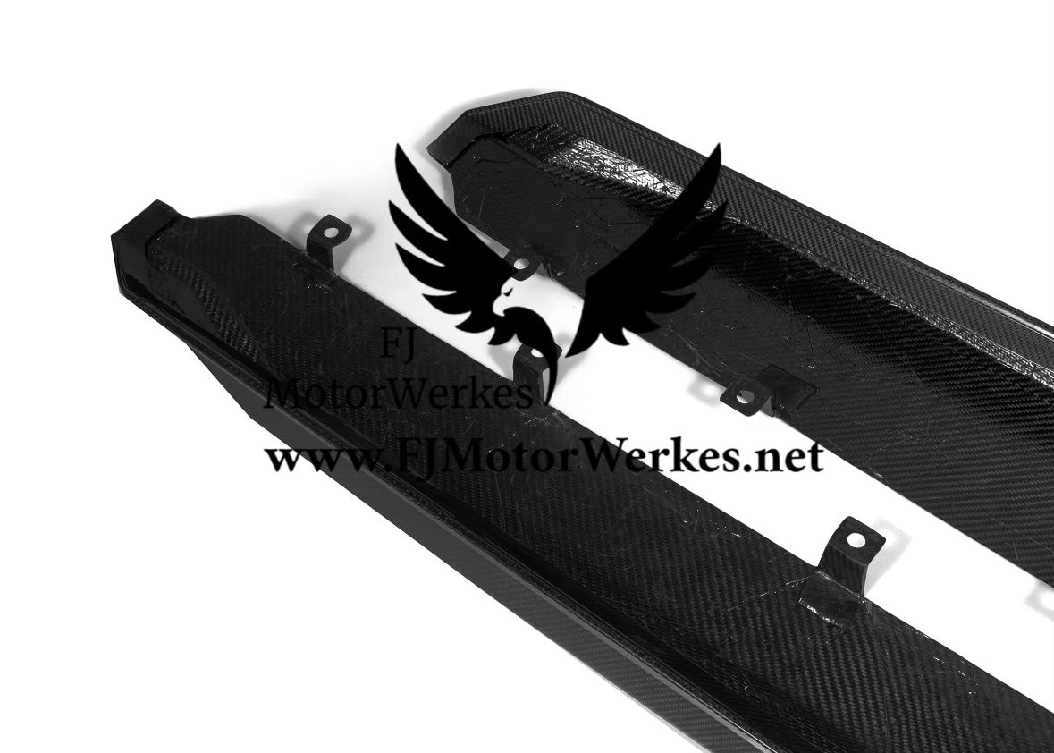 Bmw X5M F95 LCI 2023+ Carbon Fibre Side Skirt Extensions