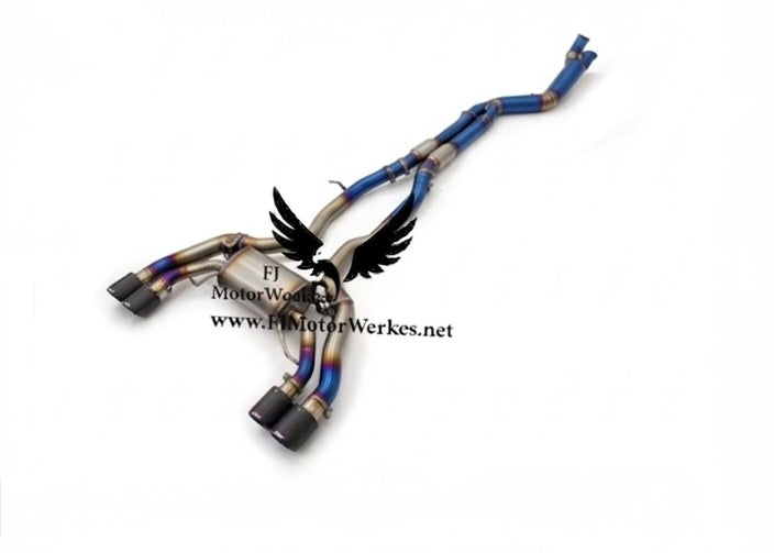 Bmw X3M X4M S58 Premium Titanium Single Midpipe Catback Valved Performance Exhaust System Pre lci + Lci