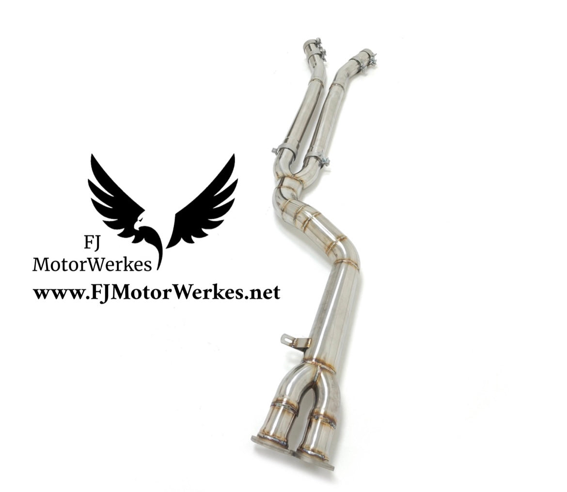 BMW X3M X4M Comp Stainless Steel Single Mid Pipe exhaust F97 F98 High ...