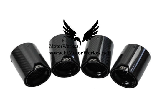 Bmw X3M X4M M Performance  Carbon Fibre Exhaust Tips Direct Fit X3mc X4mc F98 F97 Black