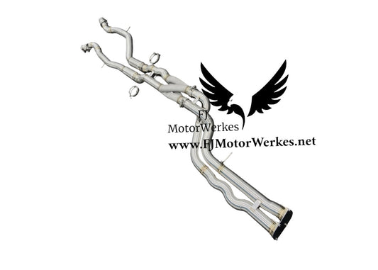 Bmw M3 F80 M4 F82 F83 (S55) Z MIDPIPE Equal Length Midpipe Catback Exhaust System stainless steel - With underbody BRACE