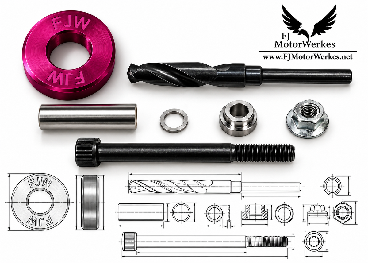 Bmw X3M F97 X4M F98 Rear Differential Bush Bolt Collar Upgrade, Complete Diff Kit Exclusive Fj Motorwerkes