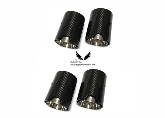 Bmw M5 G90 G99 M Performance Carbon Fibre Exhaust Tips SILVER