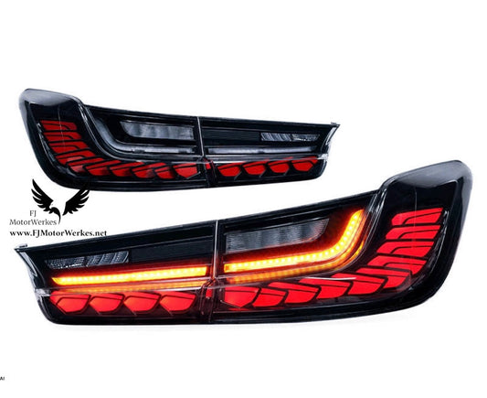 BMW 3 Series G20 G80 M3 GTS Oled Gts Rear tail lights - Cherry Red or Smoked