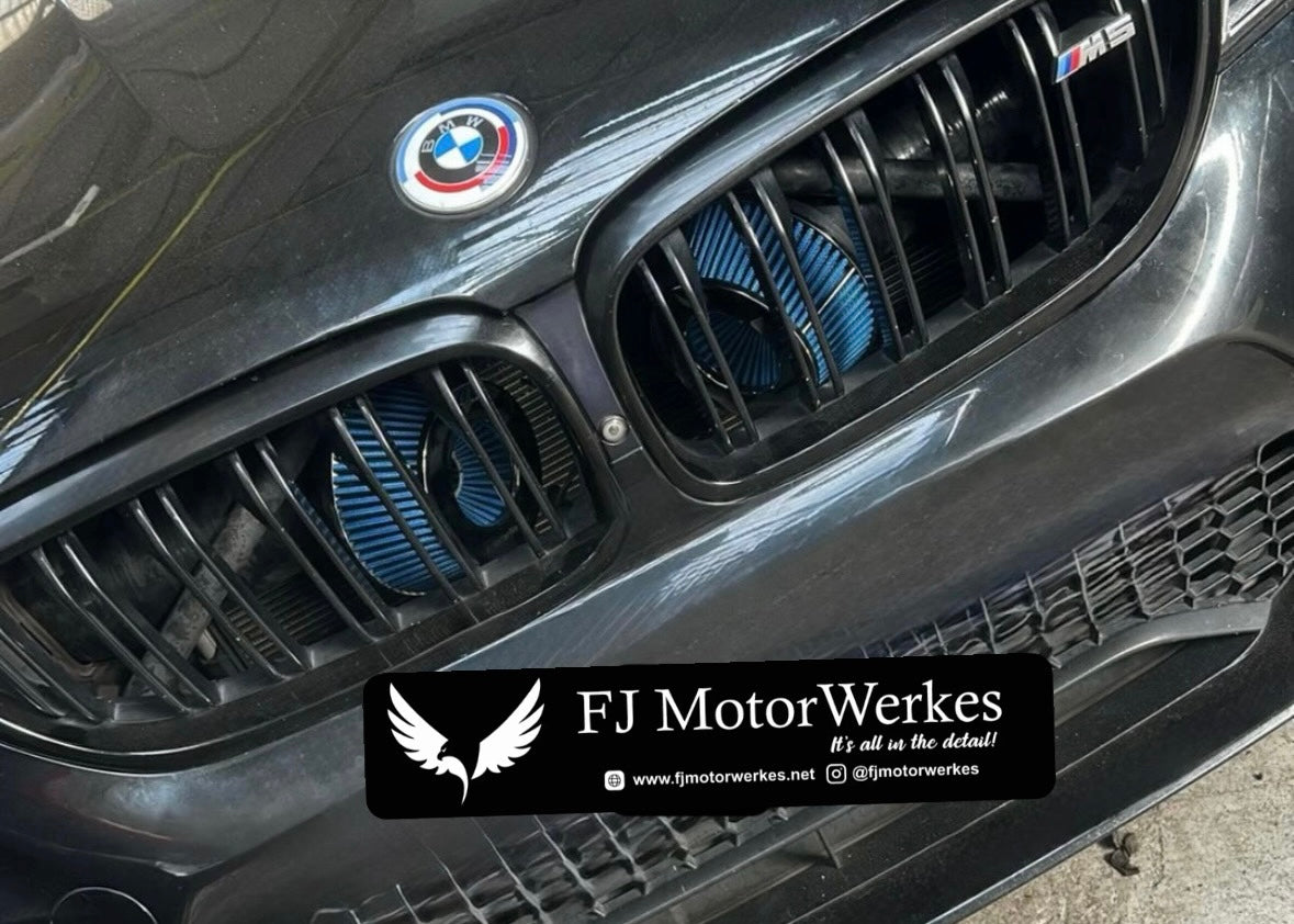 BMW M2 M3 M4 M5 M6 M8 X3M X4M X5M X6M + B58 Front mount air intakes kit - Inc Rain covers