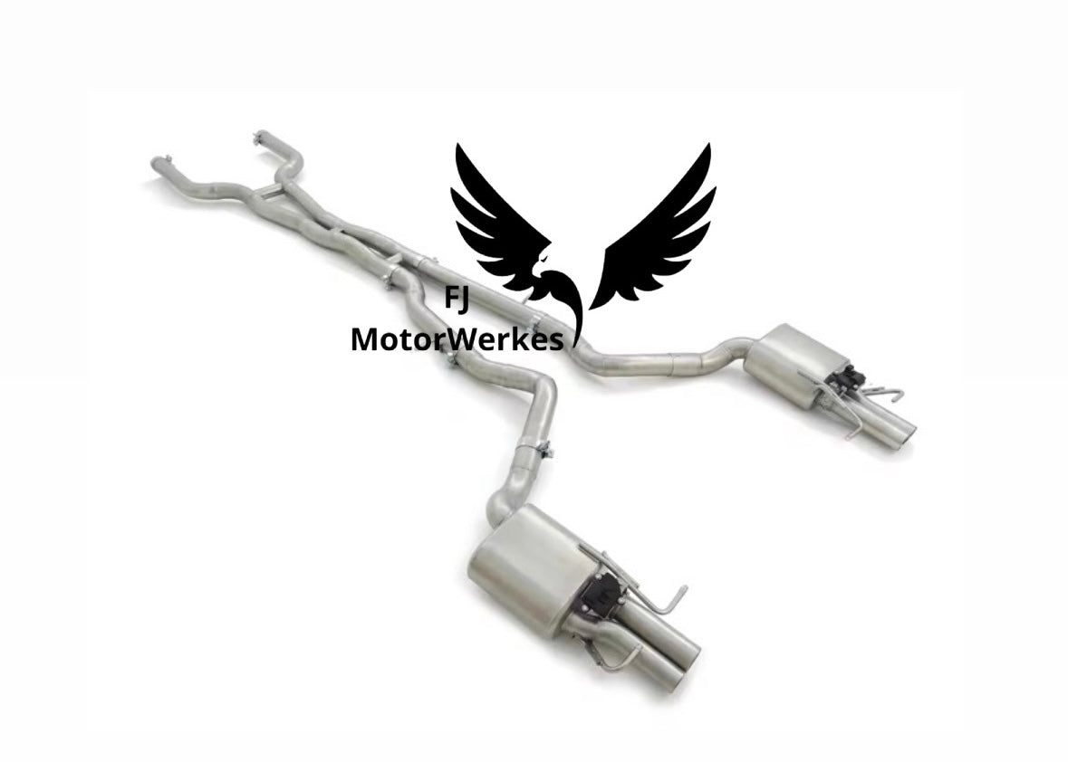 Mercedes Benz C63 C63S AMG W205 C205 4.0T 2015-2020 Valved Stainless Steel Catback Exhaust