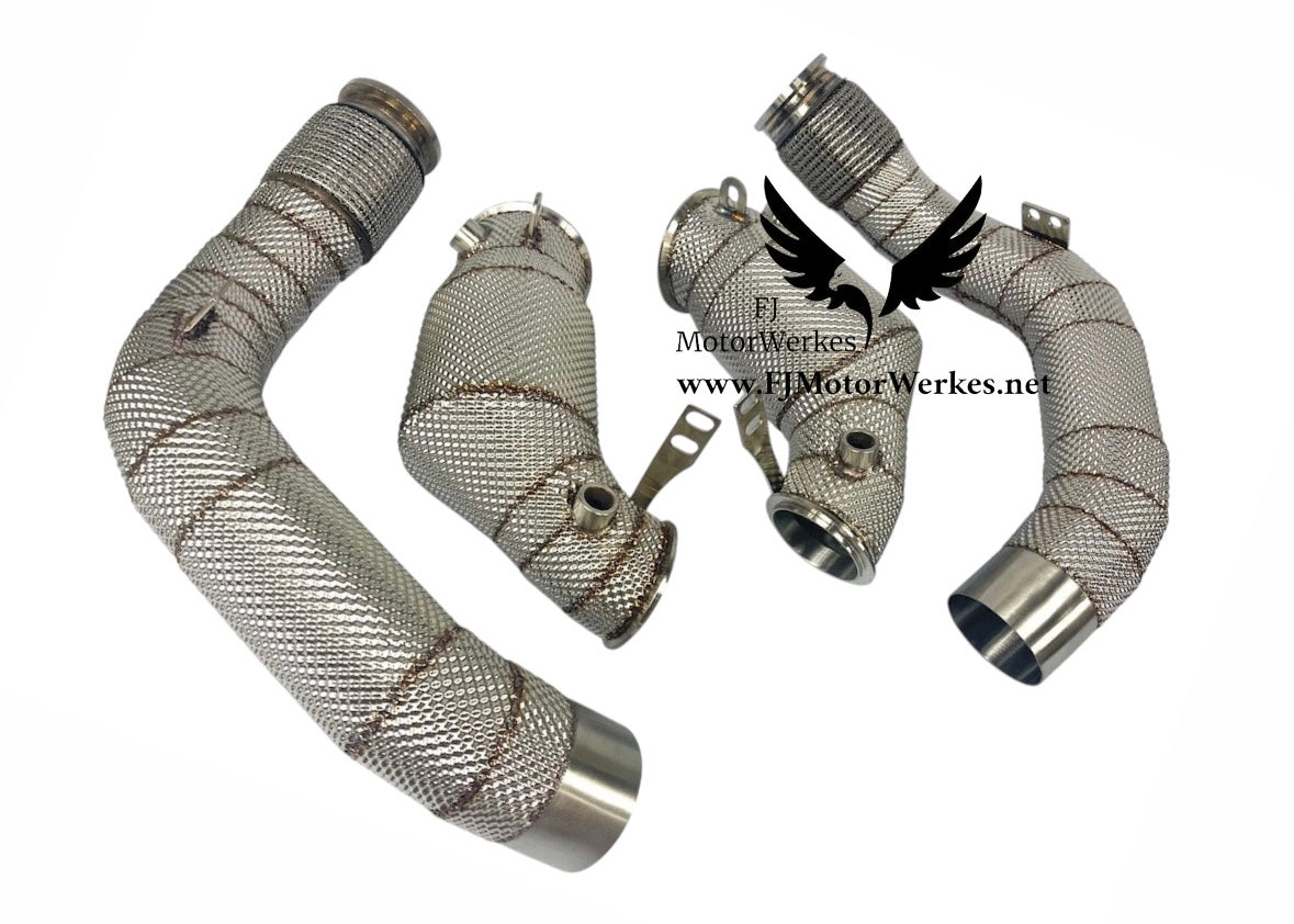 Bmw M5 F90 M8 F91 F92 F93 Downpipe Decat or Sports Cat 200 Cell - Primary & Secondary Complete Kit