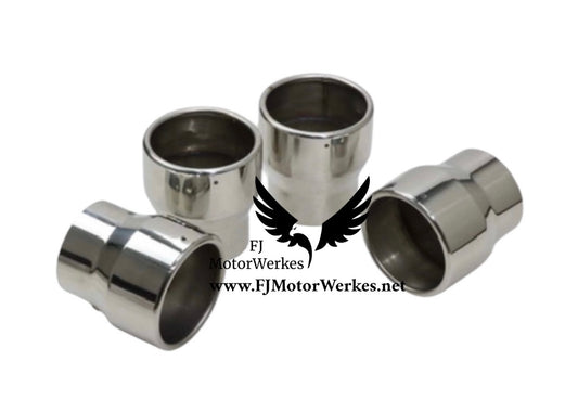 Bmw Stainless Steel Chrome X3M X4M BLACK 4.5” Exhaust Tips Direct Fit X3mc X4mc F98 F97